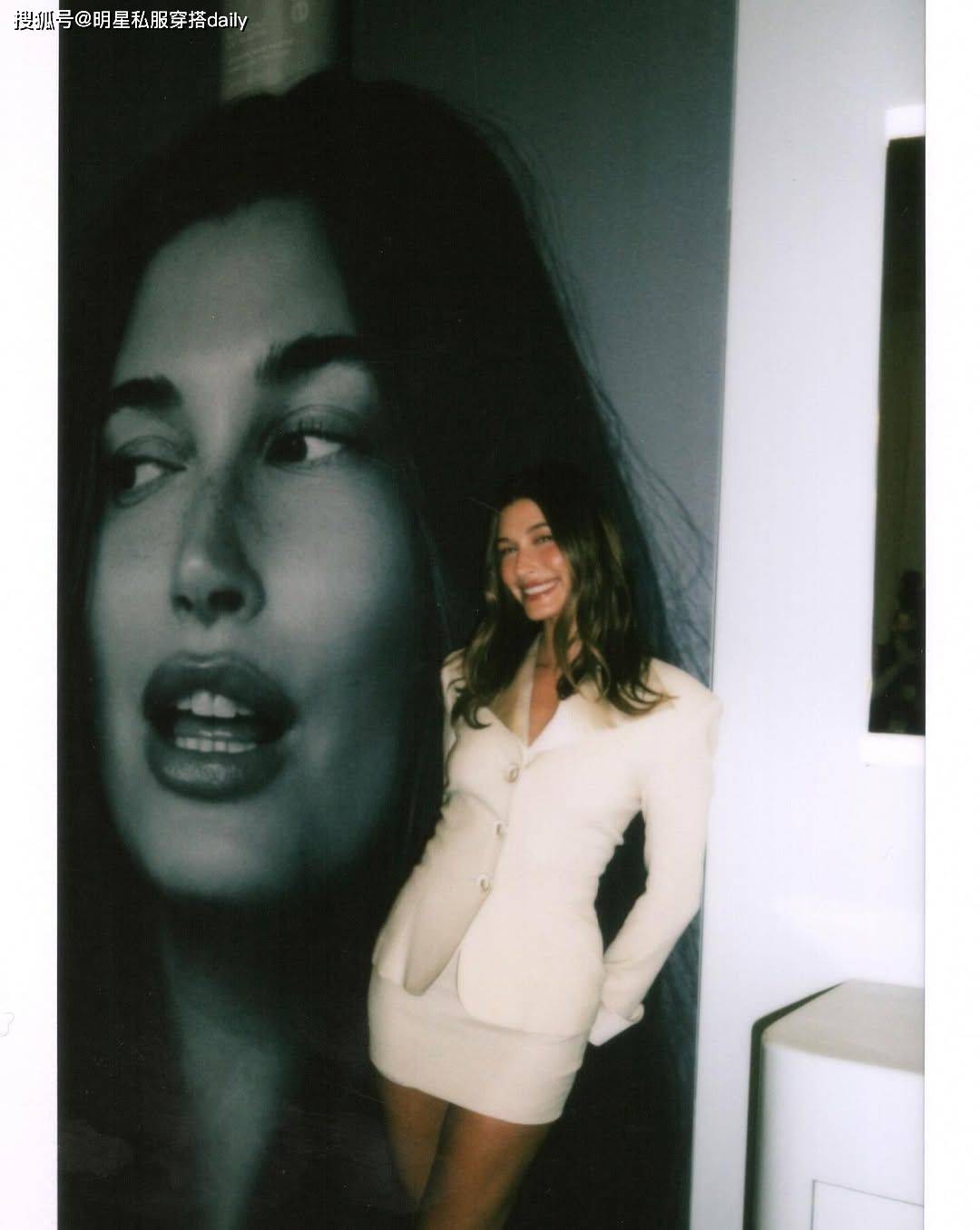 现在流行“老板风”！海莉的6套上班穿搭从头精致到脚！好利落